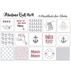 Stickserie Quilt Blöcke Maritim